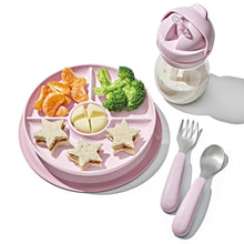 Load image into Gallery viewer, OXO Tot Stick & Stay Suction Divided Plate - Blossom