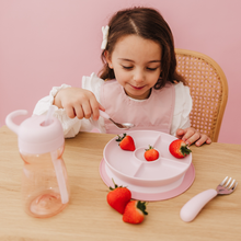 Load image into Gallery viewer, OXO Tot On-The-Go Fork And Spoon Set - Blossom