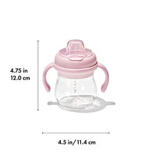 Load image into Gallery viewer, OXO Tot Transitions Soft Spout Sippy Cup With Removable Handles 6oz - Blossom