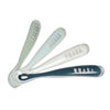 Beaba 1st Stage Silicone Spoons 4 Pack - Eucalyptus/Airy Green/Light Mist/Dark Blue