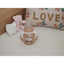 Load image into Gallery viewer, Beaba Glass Bottle with Silicone Protective Sleeve 210ml - Vintage Pink
