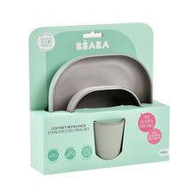 Load image into Gallery viewer, Beaba Stainless steel meal set - Sage green