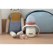 Load image into Gallery viewer, Beaba 2 in 1 Bottle to Sippy Learning Cup 210ml - Terracotta
