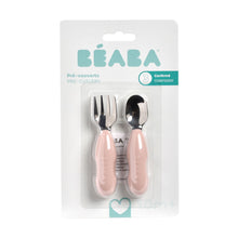 Load image into Gallery viewer, Beaba Fork & Spoon Stainless Steel Pre-Cutlery - Cotton Candy