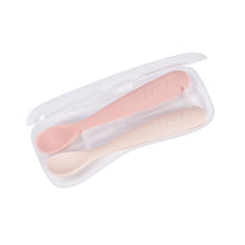Load image into Gallery viewer, Beaba 1st Stage Silicone Spoons 2 Pack - Cotton Candy/Sorbet