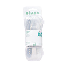 Load image into Gallery viewer, Beaba 1st Stage Silicone Spoons & Case 2 Pack - Cloud Blue/Pebble