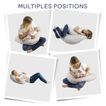 Load image into Gallery viewer, Beaba Big Flopsy Maternity & Nursing Pillow - Print Linen Natural