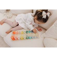Load image into Gallery viewer, Bubble Wooden Numbers & Blocks Counting Set