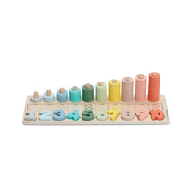 Load image into Gallery viewer, Bubble Wooden Numbers & Blocks Counting Set