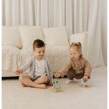Load image into Gallery viewer, Bubble Wooden Raccoon Pull Along Toy