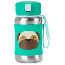 Load image into Gallery viewer, Skip Hop Zoo Stainless Steel Straw Bottle - Pug