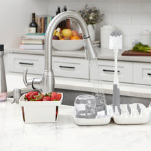 Load image into Gallery viewer, Oxo Tot On the Go Drying Rack &amp; Bottle Brush - Grey (4)

