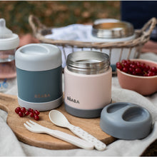 Load image into Gallery viewer, Béaba Stainless Steel Isothermal Portion 300ml - Dark Mist / Light Pink (6)