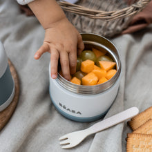 Load image into Gallery viewer, Béaba Stainless Steel Isothermal Portion 500ml - Baltic Blue / White (4)