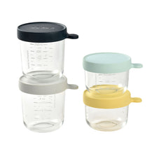 Load image into Gallery viewer, Beaba Glass Baby Food Storage Containers Set of 4 - Pastel
