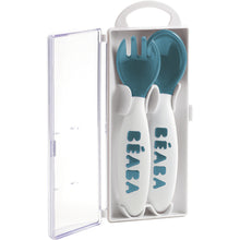 Load image into Gallery viewer, Beaba 2nd Stage Training Fork and Spoon - Blue (2)