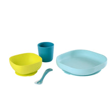 Load image into Gallery viewer, Beaba Silicone Suction Meal Set - Blue (4)