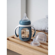 Load image into Gallery viewer, Glass Bottle with Silicone Protective Sleeve 210ml - Blue