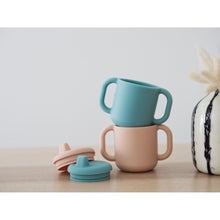 Load image into Gallery viewer, Beaba Silicone Learning Cup with Spout Lid - Blue