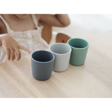 Load image into Gallery viewer, Beaba Silicone Anti Slip Cup 3 Pack - Grey/Sage/Velvet