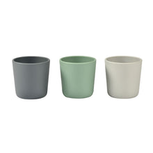 Load image into Gallery viewer, Beaba Silicone Anti Slip Cup 3 Pack - Grey/Sage/Velvet