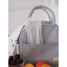 Load image into Gallery viewer, Beaba 2nd Stage Soft Silicone Spoon with case - Velvet Grey/Sage Green