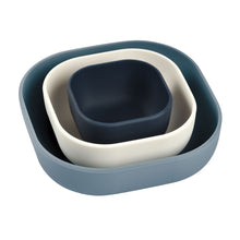 Load image into Gallery viewer, Beaba Silicone 3 Piece Nesting Bowl Set - Night Blue