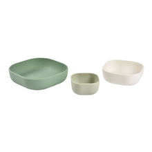 Load image into Gallery viewer, Beaba Silicone 3 Piece Nesting Bowl Set - Sage Green
