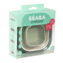Load image into Gallery viewer, Beaba Silicone 3 Piece Nesting Bowl Set - Sage Green