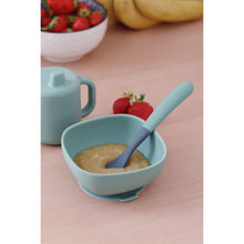 Load image into Gallery viewer, Beaba Ergonomic 1st Stage Silicone Spoons Two-tone (Set of 4) - Mineral/Sage green
