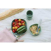 Load image into Gallery viewer, Beaba Ergonomic 1st Stage Silicone Spoons Two-tone (Set of 4) - Mineral/Sage green