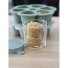 Load image into Gallery viewer, Beaba Multiportions Silicone Freezer Tray 6 X 90ml - Sage Green