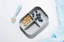 Load image into Gallery viewer, Beaba Silicone Suction Divided Plate & Spoon - Grey