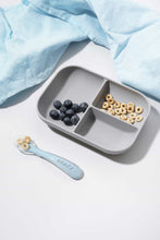 Load image into Gallery viewer, Beaba Silicone Suction Divided Plate & Spoon - Grey