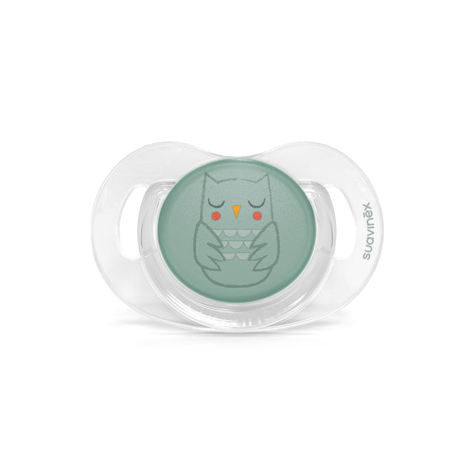 Suavinex Premium Soother with SX Pro Silicone Anatomical Teat 0-6M - Bonhomia Owl Green
