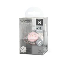 Load image into Gallery viewer, Suavinex Premium Soother with SX Pro Silicone Anatomical Teat 18M+ - Bonhomia Feather Pink
