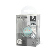 Load image into Gallery viewer, Suavinex Premium Soother with SX Pro Silicone Anatomical Teat 18M+ - Bonhomia Feather Green
