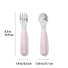 Load image into Gallery viewer, OXO Tot Fork &amp; Spoon Set - Blossom
