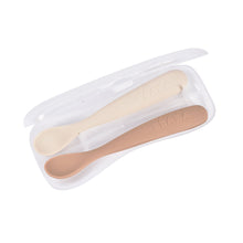 Load image into Gallery viewer, Beaba 1st Stage Silicone Spoons 2 Pack - Praline/Clay
