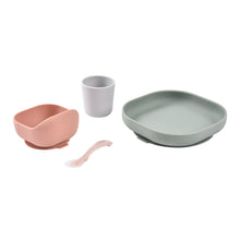 Load image into Gallery viewer, Beaba Silicone Suction Meal Set - Eucalyptus
