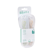Load image into Gallery viewer, Beaba 2nd Stage Silicone Spoons &amp; Case 2 Pack - Clay/Misty Green
