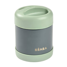 Load image into Gallery viewer, Beaba Thermo Portion Stainless Steel Isothermal Food Container 300 ml (mineral grey/sage green)
