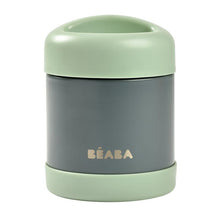 Load image into Gallery viewer, Beaba Thermo Portion Stainless Steel Isothermal Food Container 300 ml (mineral grey/sage green)
