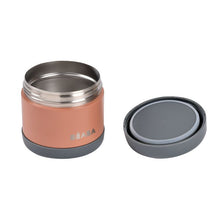 Load image into Gallery viewer, Beaba Thermo Portion Stainless Steel Isothermal Food Container 500 ml (terracotta / mineral grey)
