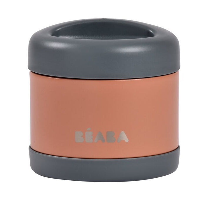 Beaba Thermo Portion Stainless Steel Isothermal Food Container 500 ml (terracotta / mineral grey)