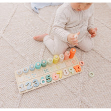 Load image into Gallery viewer, Bubble Wooden Numbers &amp; Blocks Counting Set
