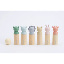 Load image into Gallery viewer, Bubble Wooden Animal Bowling Set
