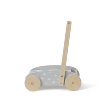 Load image into Gallery viewer, Bubble Wooden Baby Push Cart &amp; Walker with 45 Building Blocks
