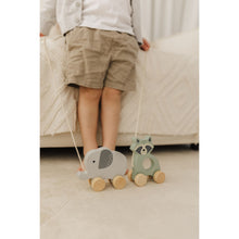Load image into Gallery viewer, Bubble Wooden Elephant Pull Along Toy
