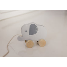 Load image into Gallery viewer, Bubble Wooden Elephant Pull Along Toy
